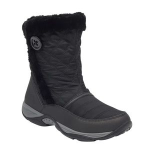 Easy Spirit Black Exposure Style Boots, Size 8